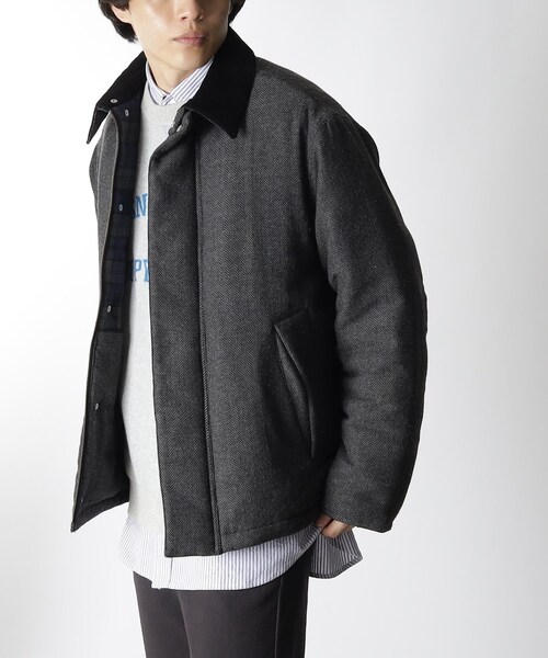 THE SHOP TK (ザ ショップ ティーケー )の「◆【軽量中綿入り】ヘリンボンブルゾン(ブルゾン・メンズ・ダークブラウン/グレー・02/03/04)」の21枚目の写真