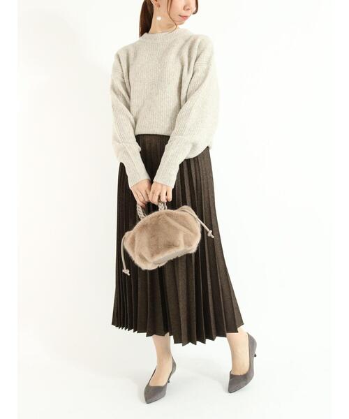 Te chichi(テチチ)の「ブークレー片畦ニット(ニット/セーター・レディース・ベージュ/ピンク/グリーン・フリ-)」の15枚目の写真