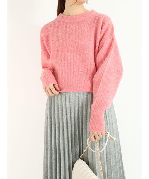 Te chichi(テチチ)の「ブークレー片畦ニット(ニット/セーター・レディース・ベージュ/ピンク/グリーン・フリ-)」の18枚目の写真