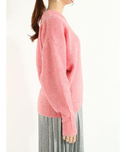 Te chichi(テチチ)の「ブークレー片畦ニット(ニット/セーター・レディース・ベージュ/ピンク/グリーン・フリ-)」の19枚目の写真