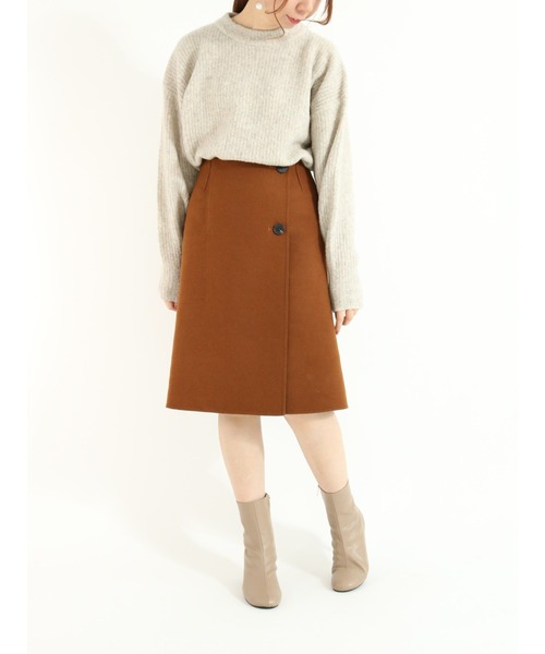 Te chichi(テチチ)の「ブークレー片畦ニット(ニット/セーター・レディース・ベージュ/ピンク/グリーン・フリ-)」の7枚目の写真