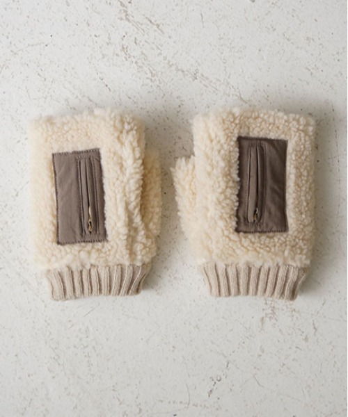 SUBLIME（サブライム）の「【SUBLIME】GO OUT BOA GRLOVE ボア グローブ キャンプ アウトドア 防寒（手袋・メンズ・ブラック/アイボリー/グレー/ベージュ・FREE）」の2枚目の写真