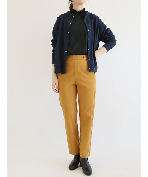 Samansa Mos2 blue（サマンサモスモスブルー）の「フリルネックロンT（Tシャツ/カットソー・レディース・オフホワイト/ブラック/モカ・MEDIUM/LARGE）」の6枚目の写真