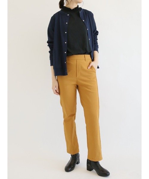 Samansa Mos2 blue（サマンサモスモスブルー）の「フリルネックロンT（Tシャツ/カットソー・レディース・オフホワイト/ブラック/モカ・MEDIUM/LARGE）」の8枚目の写真