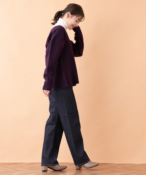 YANUK（ヤヌーク）の「【YANUK】LEAストレートデニムパンツ（デニムパンツ・レディース・ダークネイビー・2/3/1/0）」の22枚目の写真