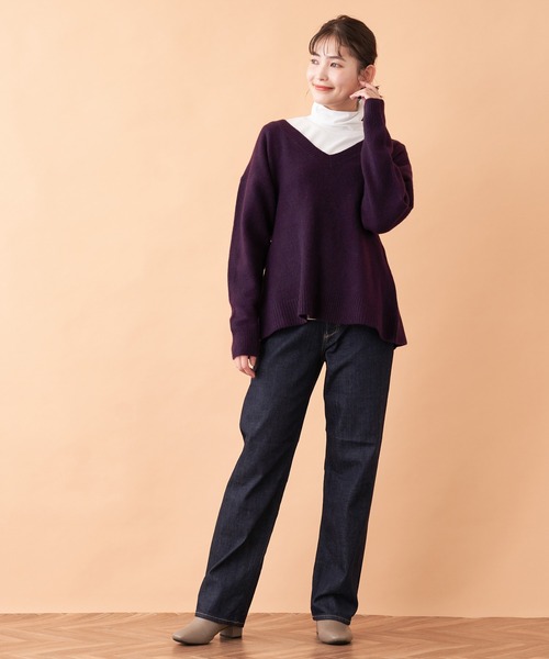 YANUK（ヤヌーク）の「【YANUK】LEAストレートデニムパンツ（デニムパンツ・レディース・ダークネイビー・2/3/1/0）」の21枚目の写真