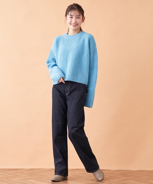 YANUK（ヤヌーク）の「【YANUK】LEAストレートデニムパンツ（デニムパンツ・レディース・ダークネイビー・2/3/1/0）」の19枚目の写真