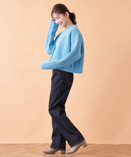 YANUK（ヤヌーク）の「【YANUK】LEAストレートデニムパンツ（デニムパンツ・レディース・ダークネイビー・2/3/1/0）」の18枚目の写真