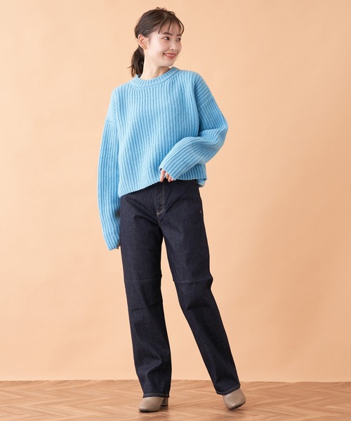 YANUK（ヤヌーク）の「【YANUK】LEAストレートデニムパンツ（デニムパンツ・レディース・ダークネイビー・2/3/1/0）」の15枚目の写真