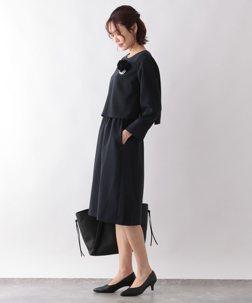 GLOBAL WORK（グローバルワーク）の「洗えるドッキングワンピ/124246（ワンピース・レディース・ネイビー/ホワイト×ネイビー・MEDIUM/LARGE）」の12枚目の写真