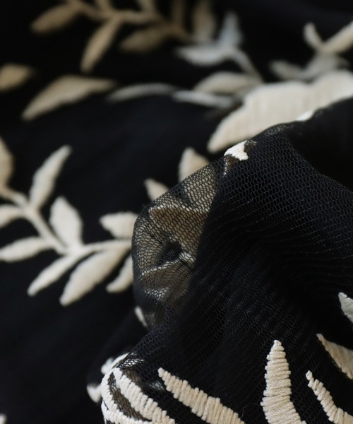 antiqua（アンティカ）の「刺繍レースジャケット（ノーカラージャケット・レディース・ブラック・FREE）」の21枚目の写真