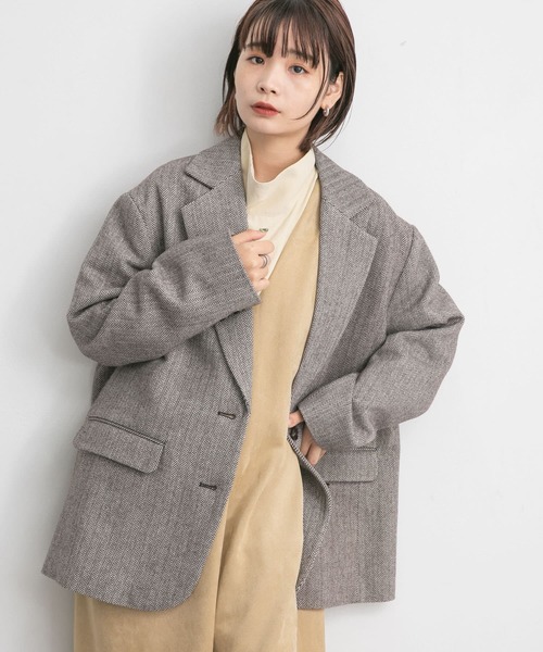 KBF（ケイビーエフ）の「ヘリンボーンジャケットコート（その他