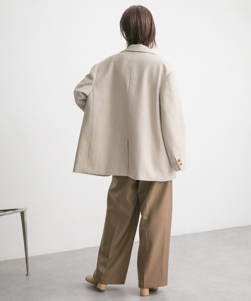 KBF(ケイビーエフ)の「ヘリンボーンジャケットコート(その他アウター・レディース・ベージュ/ブラウン/ブラック・ONE)」の10枚目の写真