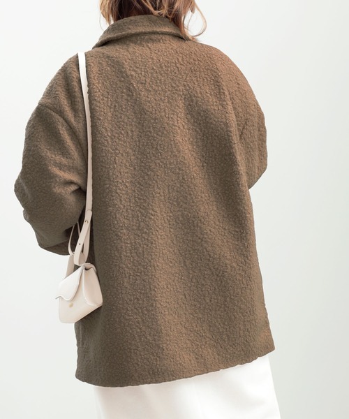 GeeRA(ジーラ)の「リングツイードジャケットコート(その他アウター・レディース・アイボリー/モカ・MEDIUM/LARGE)」の12枚目の写真