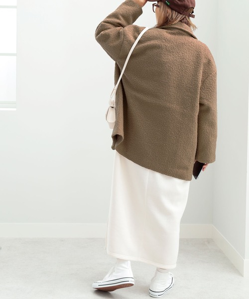 GeeRA(ジーラ)の「リングツイードジャケットコート(その他アウター・レディース・アイボリー/モカ・MEDIUM/LARGE)」の15枚目の写真