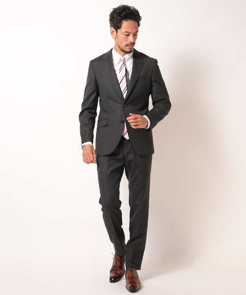 MEN'S BIGI(メンズビギ)の「スーパー100S ヘリンボーンスーツセットアップ(セットアップ・メンズ・グレー/ネイビー・01/02/03/04)」の8枚目の写真