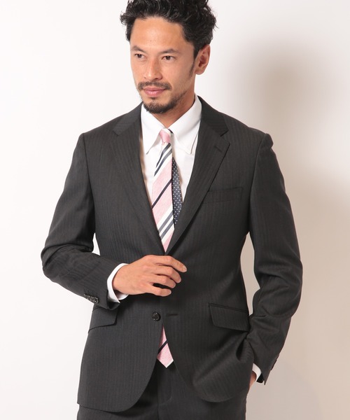 MEN'S BIGI(メンズビギ)の「スーパー100S ヘリンボーンスーツセットアップ(セットアップ・メンズ・グレー/ネイビー・01/02/03/04)」の12枚目の写真