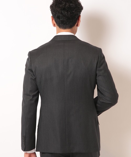 MEN'S BIGI(メンズビギ)の「スーパー100S ヘリンボーンスーツセットアップ(セットアップ・メンズ・グレー/ネイビー・01/02/03/04)」の14枚目の写真