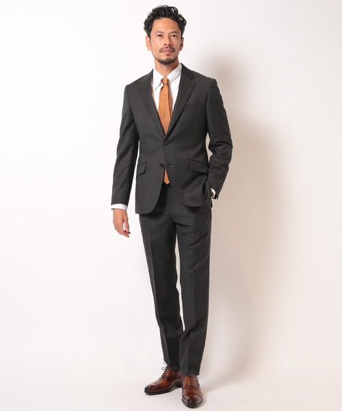 MEN'S BIGI(メンズビギ)の「スーパー100S ヘリンボーンスーツセットアップ(セットアップ・メンズ・グレー/ネイビー・01/02/03/04)」の6枚目の写真