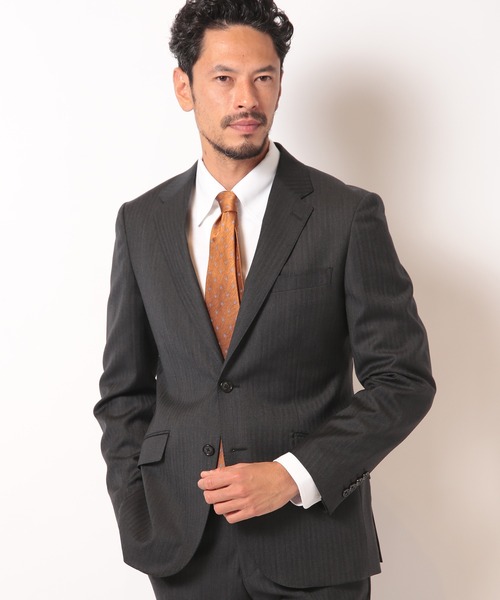 MEN'S BIGI(メンズビギ)の「スーパー100S ヘリンボーンスーツセットアップ(セットアップ・メンズ・グレー/ネイビー・01/02/03/04)」の11枚目の写真