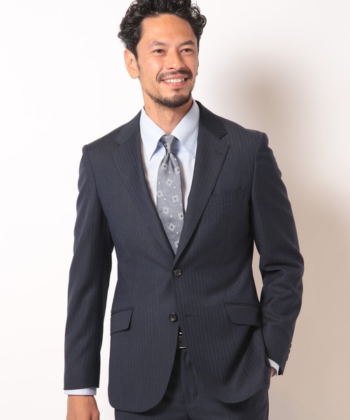 MEN'S BIGI(メンズビギ)の「スーパー100S ヘリンボーンスーツセットアップ(セットアップ・メンズ・グレー/ネイビー・01/02/03/04)」の9枚目の写真