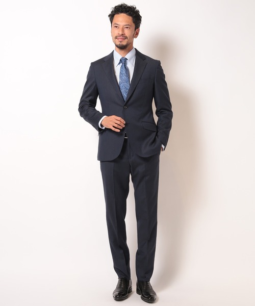 MEN'S BIGI(メンズビギ)の「スーパー100S ヘリンボーンスーツセットアップ(セットアップ・メンズ・グレー/ネイビー・01/02/03/04)」の3枚目の写真