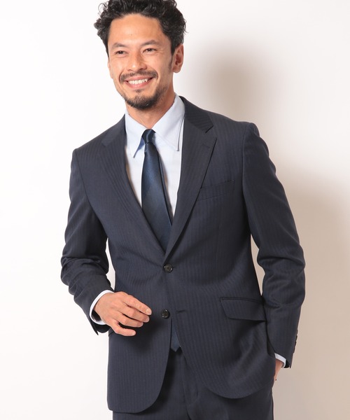 MEN'S BIGI(メンズビギ)の「スーパー100S ヘリンボーンスーツセットアップ(セットアップ・メンズ・グレー/ネイビー・01/02/03/04)」の10枚目の写真