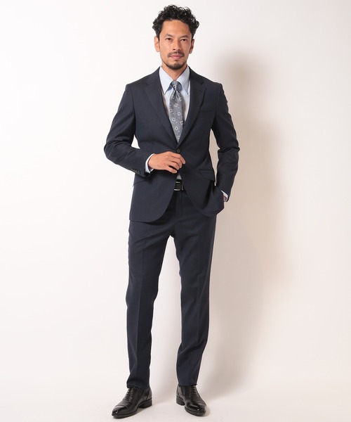 MEN'S BIGI(メンズビギ)の「スーパー100S ヘリンボーンスーツセットアップ(セットアップ・メンズ・グレー/ネイビー・01/02/03/04)」の4枚目の写真
