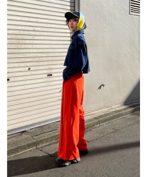 SLY（スライ）の「LIGHT ONS CROP JK-A ライトオンス クロップジャケット デニムジャケット ショート丈 セットアップ可能（デニムジャケット・レディース・ブルー・FREE）」の12枚目の写真