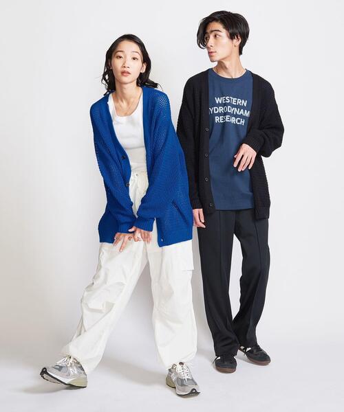 info. BEAUTY&YOUTH(インフォビューティアンドユース)の「【WEB限定】 <info. BEAUTY&YOUTH> バルーンシルエット メッシュ カーディガン(カーディガン/ボレロ・メンズ・コバルトブルー/ベージュ/ブラック・S/M/L)」の13枚目の写真