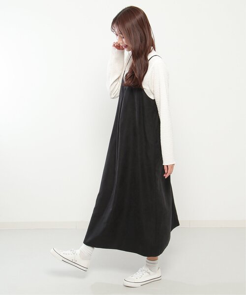 LBC（エルビーシー）の「ポコポコロンTセットキャミワンピ（ワンピース・レディース・グレー/ブラック/ブルー系・M）」の6枚目の写真