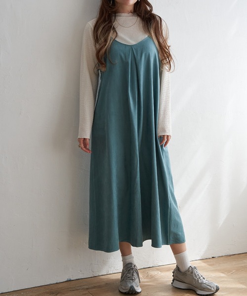 LBC（エルビーシー）の「ポコポコロンTセットキャミワンピ（ワンピース・レディース・グレー/ブラック/ブルー系・M）」の3枚目の写真