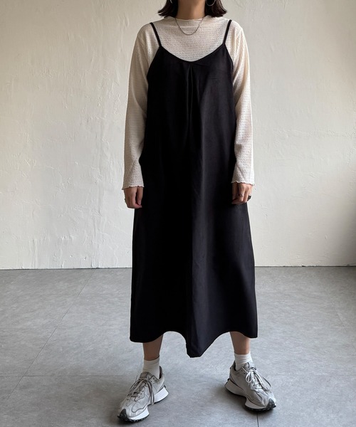 LBC（エルビーシー）の「ポコポコロンTセットキャミワンピ（ワンピース・レディース・グレー/ブラック/ブルー系・M）」の2枚目の写真