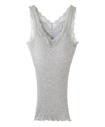 PEACH JOHN | 【肌に優しいオーガニックコットン。パッド付きできれいなバストライン】オーガニックコットンリブパデットタンク(タンクトップ)