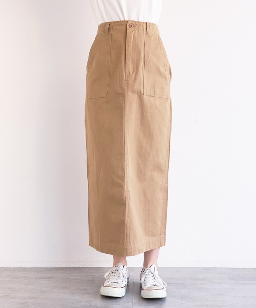 andme(アンドミー)の「【3サイズ展開】ハイウエストベイカースカート(スカート・レディース・ブラック/ベージュ/カーキ/アイボリー/ネイビー/チャコールグレー/キナリ/ホワイト・M/L/S)」の13枚目の写真