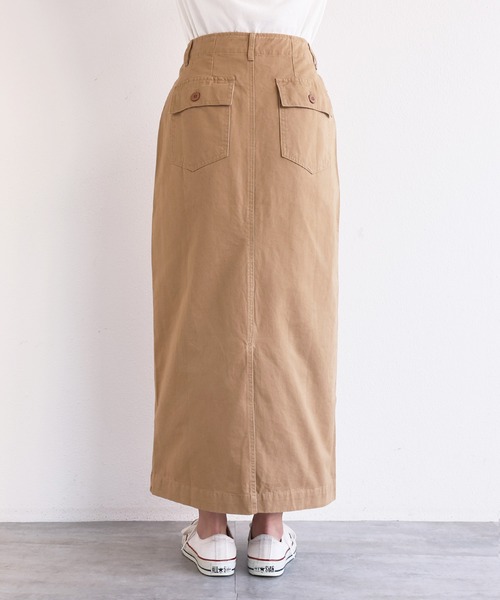 andme(アンドミー)の「【3サイズ展開】ハイウエストベイカースカート(スカート・レディース・ブラック/ベージュ/カーキ/アイボリー/ネイビー/チャコールグレー/キナリ/ホワイト・M/L/S)」の15枚目の写真