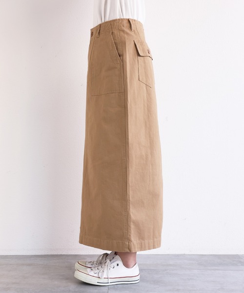 andme(アンドミー)の「【3サイズ展開】ハイウエストベイカースカート(スカート・レディース・ブラック/ベージュ/カーキ/アイボリー/ネイビー/チャコールグレー/キナリ/ホワイト・M/L/S)」の17枚目の写真