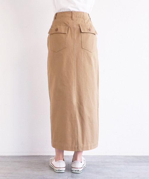 andme(アンドミー)の「【3サイズ展開】ハイウエストベイカースカート(スカート・レディース・ブラック/ベージュ/カーキ/アイボリー/ネイビー/チャコールグレー/キナリ/ホワイト・M/L/S)」の18枚目の写真