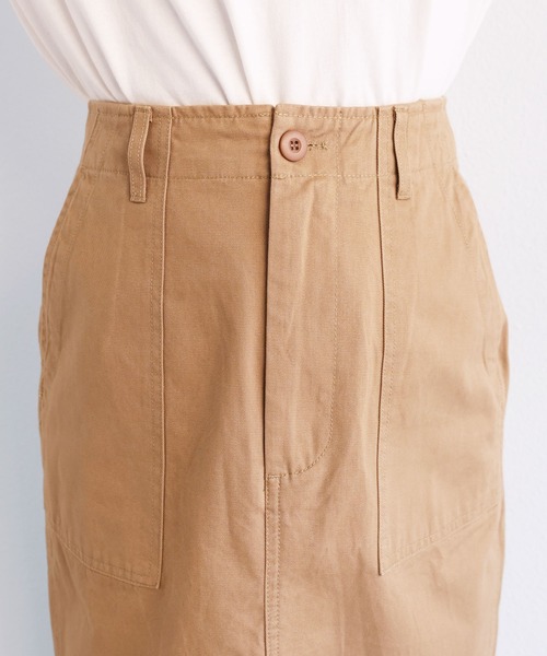 andme(アンドミー)の「【3サイズ展開】ハイウエストベイカースカート(スカート・レディース・ブラック/ベージュ/カーキ/アイボリー/ネイビー/チャコールグレー/キナリ/ホワイト・M/L/S)」の19枚目の写真