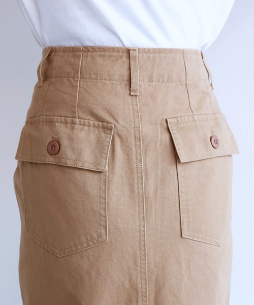 andme(アンドミー)の「【3サイズ展開】ハイウエストベイカースカート(スカート・レディース・ブラック/ベージュ/カーキ/アイボリー/ネイビー/チャコールグレー/キナリ/ホワイト・M/L/S)」の22枚目の写真