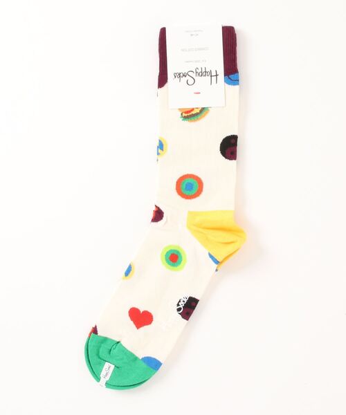 Happy Socks（ハッピーソックス）の「《HAPPY SOCKS》キャッチーデザイン（ソックス/靴下・メンズ・ホワイト/ブラック/ブルー/ブラック系その他/ブラック系その他2/グリーン/ブルー系その他3/ダークグリーン/ブラック系その他5/イエロー/ブラック系その他3・MEDIUM）」の2枚目の写真
