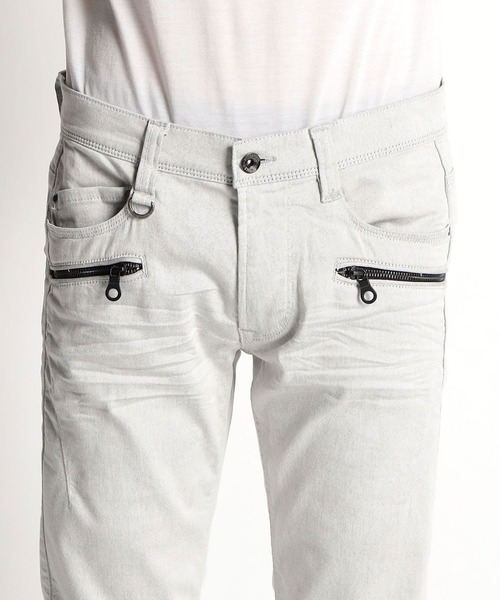 HIDEAWAYS NICOLE（ハイダウェイニコル）の「黒顔料ビットデニム（デニムパンツ・メンズ・ブラック/オフホワイト/インディゴブルー・SMALL/MEDIUM/LARGE/X-LARGE）」の5枚目の写真