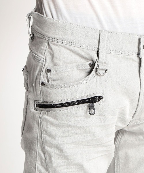 HIDEAWAYS NICOLE（ハイダウェイニコル）の「黒顔料ビットデニム（デニムパンツ・メンズ・ブラック/オフホワイト/インディゴブルー・SMALL/MEDIUM/LARGE/X-LARGE）」の7枚目の写真