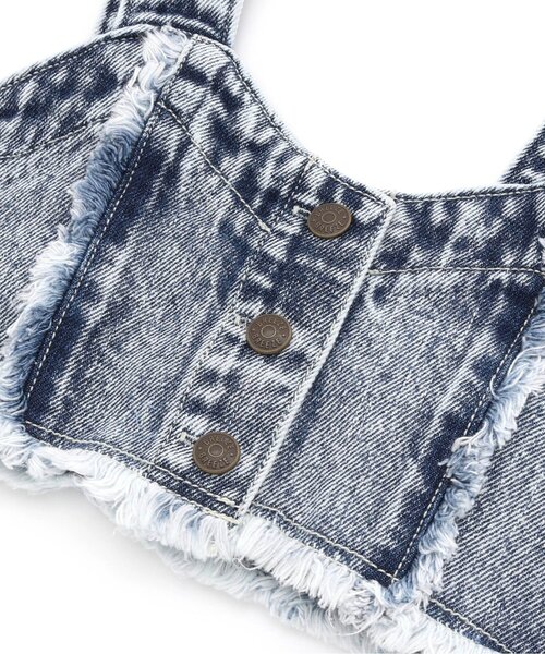 BREEZE(ブリーズ)の「フリンジビスチェ(ベスト・キッズ・オフホワイト/ブルー・90/120/100/110/80/140/130)」の7枚目の写真