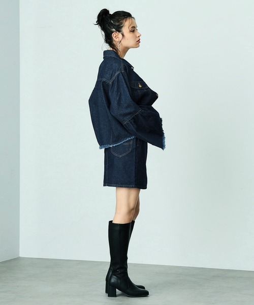 Lee（リー）の「Lee/リー COMPILATIONS デニムミニスカート（デニムスカート・レディース・ブラック系その他/インディゴブルー/ブルー系その他・X-SMALL/SMALL/MEDIUM）」の14枚目の写真