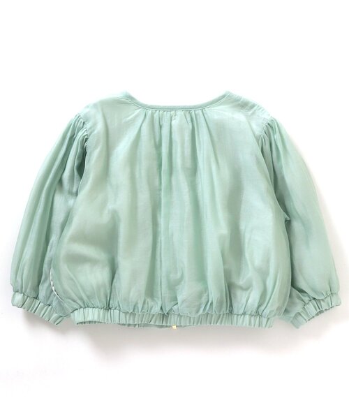 apres les cours（アプレレクール）の「シアーギャザーブルゾン（ブルゾン・キッズ・ミント/サーモンピンク・120/140/130/90/110/100/80）」の5枚目の写真