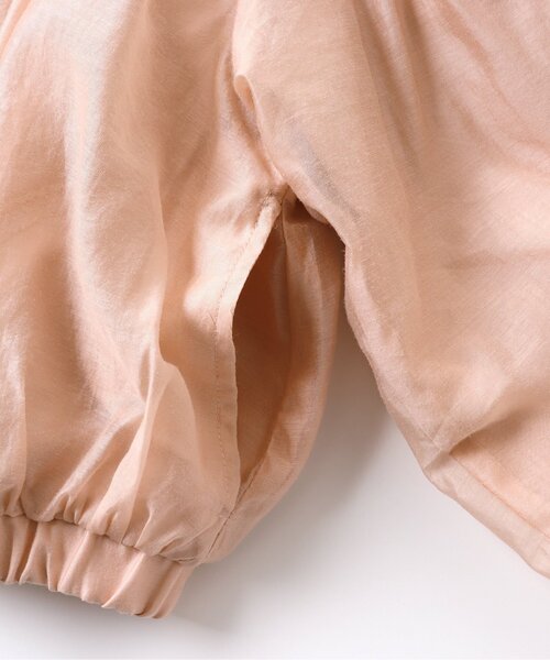 apres les cours（アプレレクール）の「シアーギャザーブルゾン（ブルゾン・キッズ・ミント/サーモンピンク・120/140/130/90/110/100/80）」の3枚目の写真