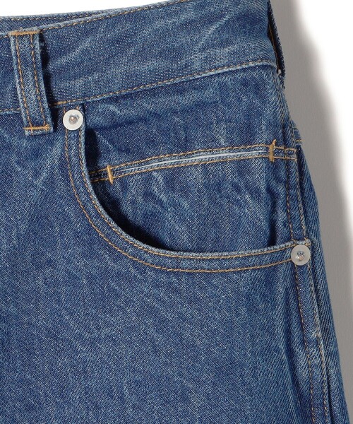 SHIPS（シップス）の「〈洗濯機可能〉カーブ デニム パンツ navy◆（デニムパンツ・レディース・ネイビー・36/38/40）」の4枚目の写真