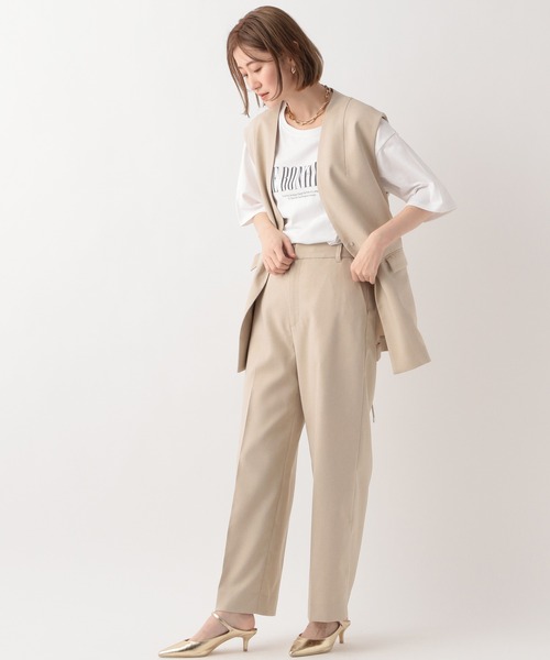 A part by（アパートバイ）の「リネンライクストレートパンツ（その他パンツ・レディース・ブラック/ライトグリーン/ライトベージュ/ブラック系その他2・MEDIUM/LARGE）」の5枚目の写真