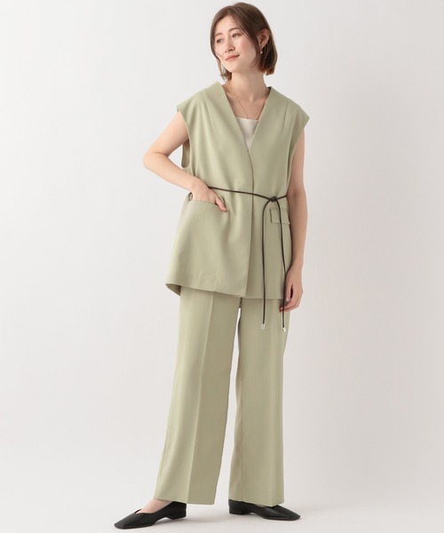 A part by（アパートバイ）の「リネンライクストレートパンツ（その他パンツ・レディース・ブラック/ライトグリーン/ライトベージュ/ブラック系その他2・MEDIUM/LARGE）」の12枚目の写真